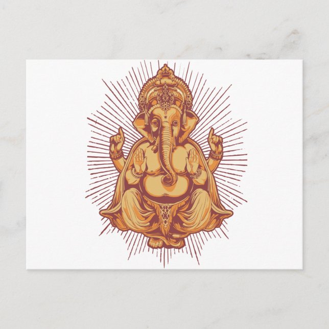 Ganesha Postkarte (Vorderseite)