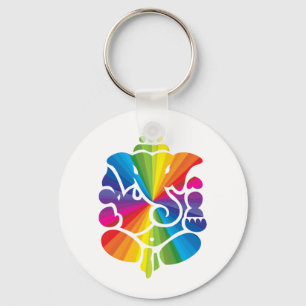 Ganesha Regenbogen-Entwurf Schlüsselanhänger