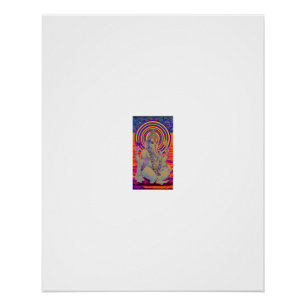 Ganesha Regenbogen-Halo-Lotos-Porträt Poster