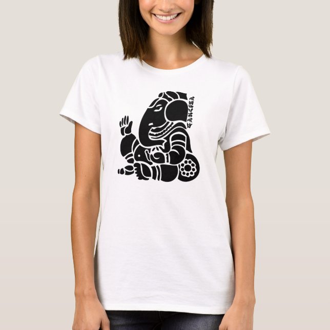 ganesha Schwarzes 2 T-Shirt (Vorderseite)