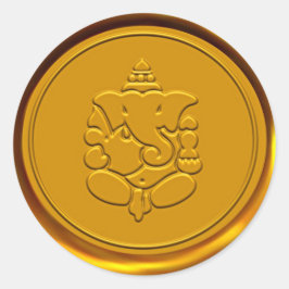 Ganesha Siegel Runder Aufkleber