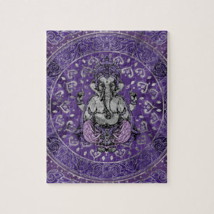 Ganesha - Silber und Purpur Puzzle