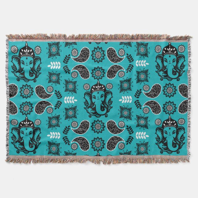 Ganesha-Themen-Hindu-Kunstprint Decke (Vorderseite)