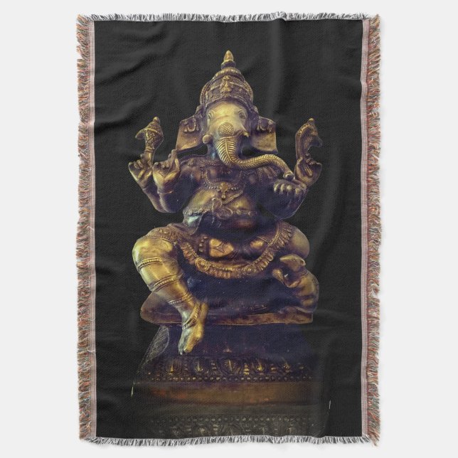 Ganesha Throw Blanket Decke (Vorderseite Vertikal)