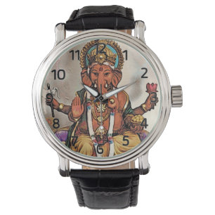Ganesha Uhr (mit römischen Ziffern)