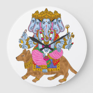 Ganesha-Uhr & Wandkunst für den Hausgebrauch Große Wanduhr