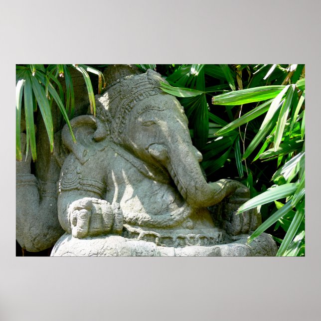 Ganesha unter Foliage Poster (Vorne)
