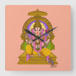 Ganesha Wall Clock Quadratische Wanduhr