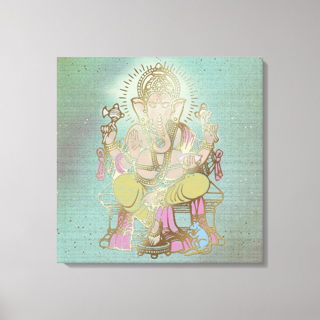 GANESHA - Wrapped Canvas Leinwanddruck (Vorderseite)
