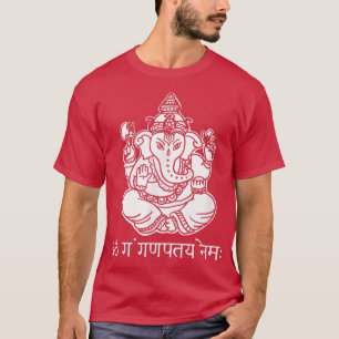 GaneshWith Sanskrit Ganesha Mantra T-Shirt