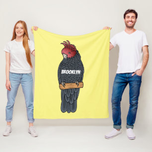 Gang Gang Kakadu Vogel Cartoon Illustration  Fleecedecke