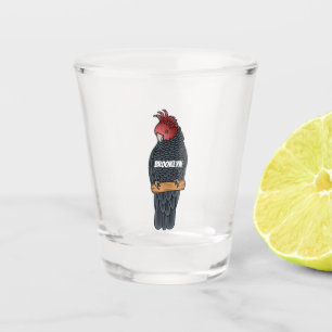 Gang-Gang-Kakadu-Vogel-Cartoon-Illustration Schnapsglas