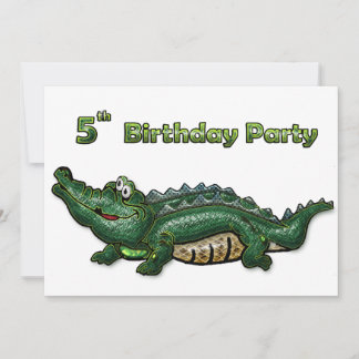 Gang Green Gator 5. Geburtstag Einladung
