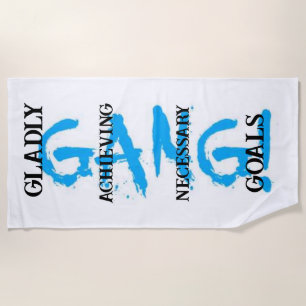 GANG! himmelblaues Strandtuch