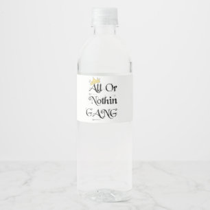 GANG- ODER NICHTIGE FLASCHENLABEN WASSERFLASCHENETIKETT