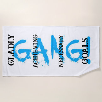 GANG! sky blue Beach Towel Strandtuch
