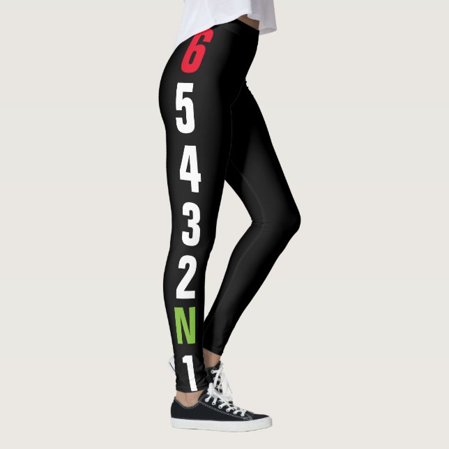 Gang-verschiebenmuster Motorradsuperbike-6 Leggings (Rechts)
