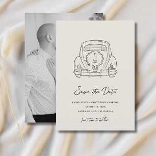 Gang zur Kapelle Foto-Hochzeit Save The Date