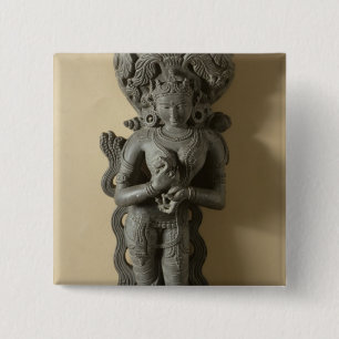 Ganga, Göttin, die den heiligen Fluss GA Button