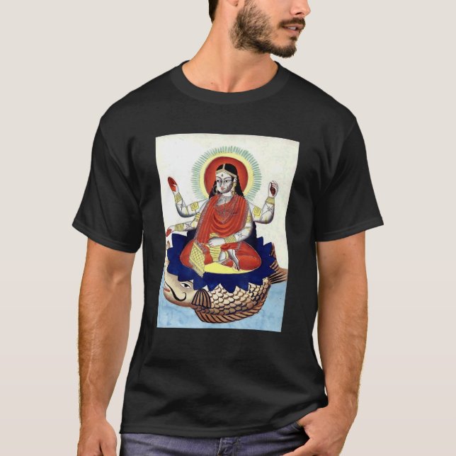 Ganga Hindu Goddess Hinduism India Indian River G T-Shirt (Vorderseite)