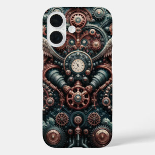 Gänge, Flügel und Vintage Steampunkeleganz iPhone 16 Hülle