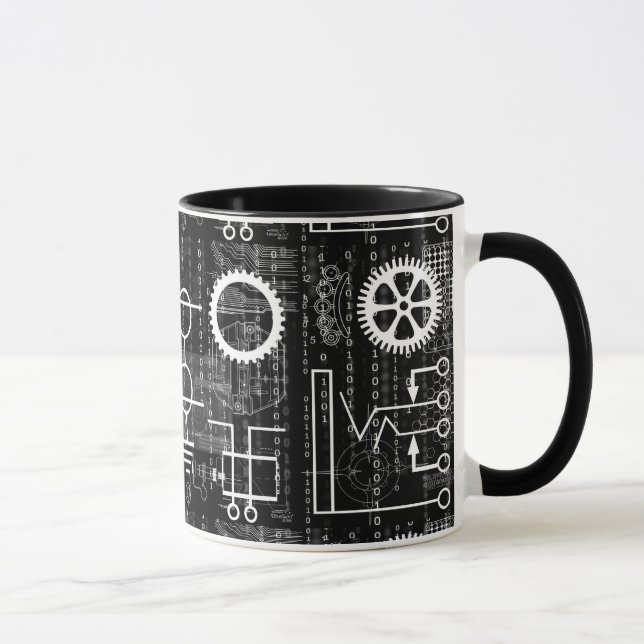 Gängereichlich Tech-inspirierte Kaffee-Tasse Tasse (Rechts)