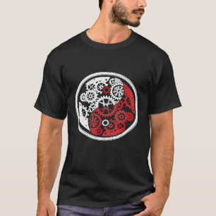 Gangrad-Räder Yin und Yang Mechanic Watch Time T-Shirt
