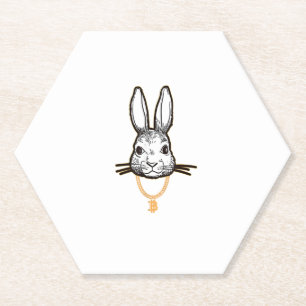Gangsta Bunny Rabbit Bitcoin TShirt Crypto Coin Mi Untersetzer