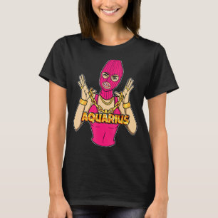 Gangsta Girl Aquarius maskierte Gangster-Frau mit T-Shirt