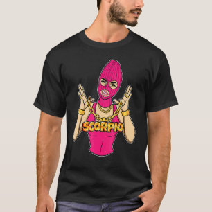 Gangsta Girl Scorpio maskierte Gangster Frau mit G T-Shirt
