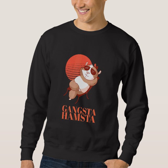 Gangsta Hamsta Cute Gangster Hamster Crook Bandit Sweatshirt (Vorderseite)