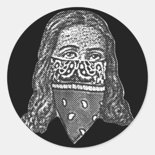 Gangsta Jesus Runder Aufkleber