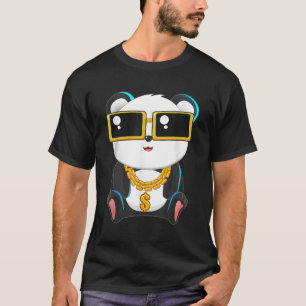 Gangsta Panda Bear Bling Bling Hip Hop Musik T-Shirt