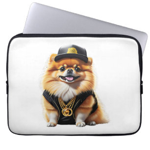 Gangsta Pomeranian - Hip Hop Hunde Swag Laptopschutzhülle