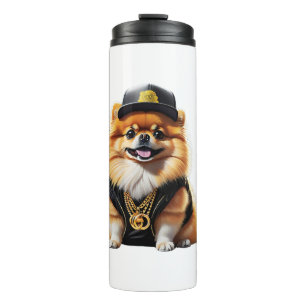 Gangsta Pomeranian - Hip Hop Hunde Swag Thermosbecher