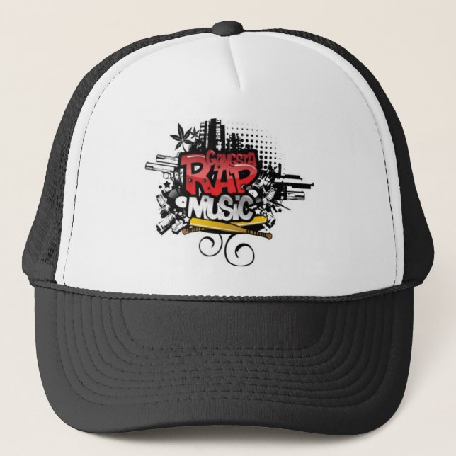 GANGSTA RAP MUSIC - Kappe Cap Mütze Basecap Caps (Vorderseite)