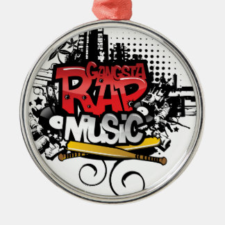 Gangsta Rap-Musik Silbernes Ornament