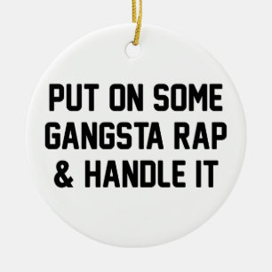 Gangsta Rap u. behandeln es Keramikornament