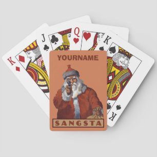 Gangsta Santa benutzerdefinierte Spielkarten