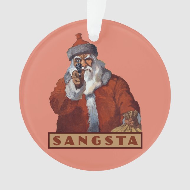 Gangsta Santa Custom-Ornament Ornament (Vorderseite)