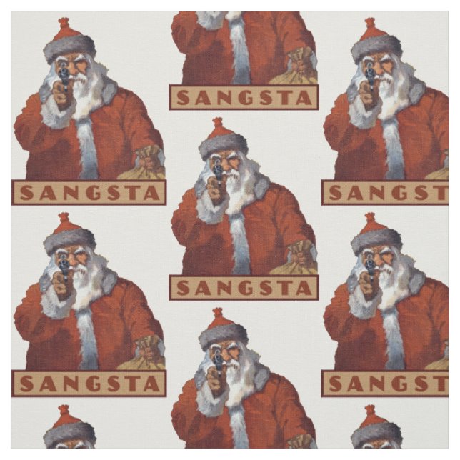 Gangsta Santa Zollgewebe Stoff (Muster)
