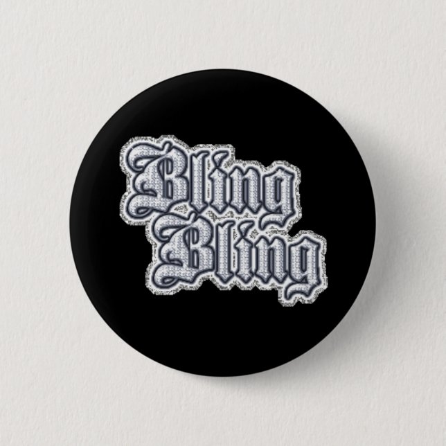 Gangsta Thug Bling Glitzer Grafikkommentare | Grap Button (Vorderseite)