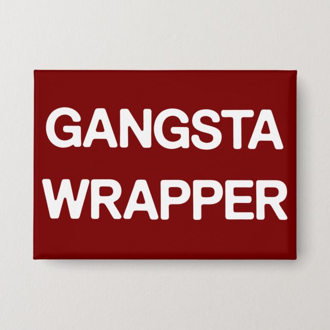 Gangsta-Verpackung Lustige Weihnachten passende Fa Button (Vorderseite)