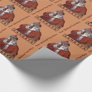 Gangsta-Weihnachtsmann-Verpackungspapier nach Maß Geschenkpapier