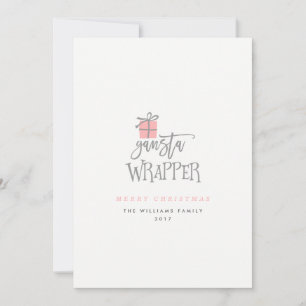 Gangsta Wrapper Christmas Cards Feiertagskarte