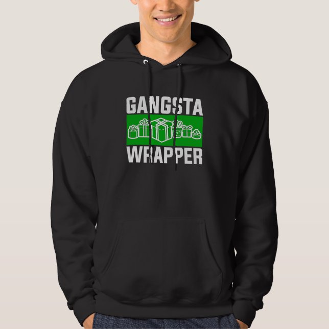 Gangsta Wrapper  Christmas Clothing for Men and F Hoodie (Vorderseite)