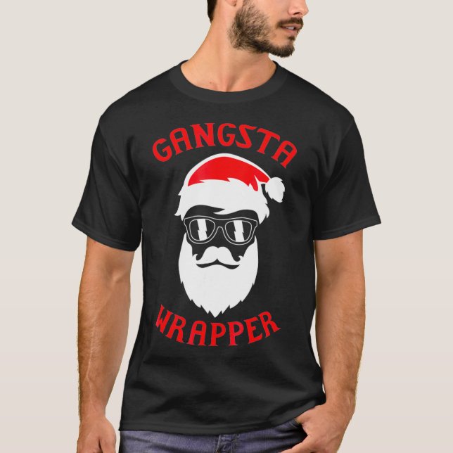 Gangsta Wrapper Cooler Weihnachtsmann  T-Shirt (Vorderseite)