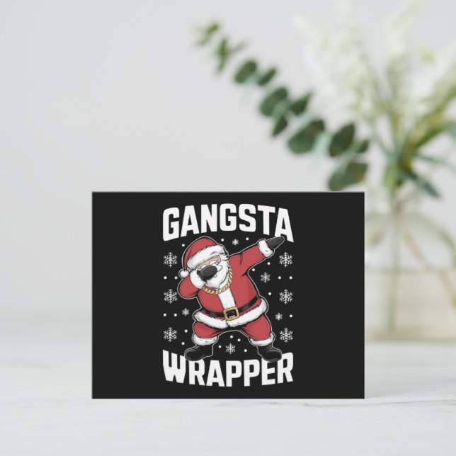 Gangsta Wrapper Funny Dabbing Weihnachten (Stehend Vorderseite)