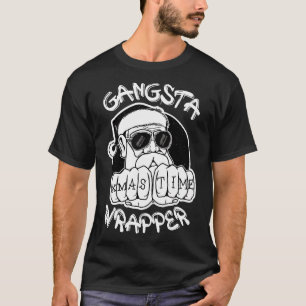 Gangsta Wrapper Funny Santa Claus Gangster T-Shirt