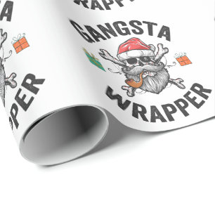 Gangsta Wrapper Funny Weihnachten Weihnachtsgesche Geschenkpapier
